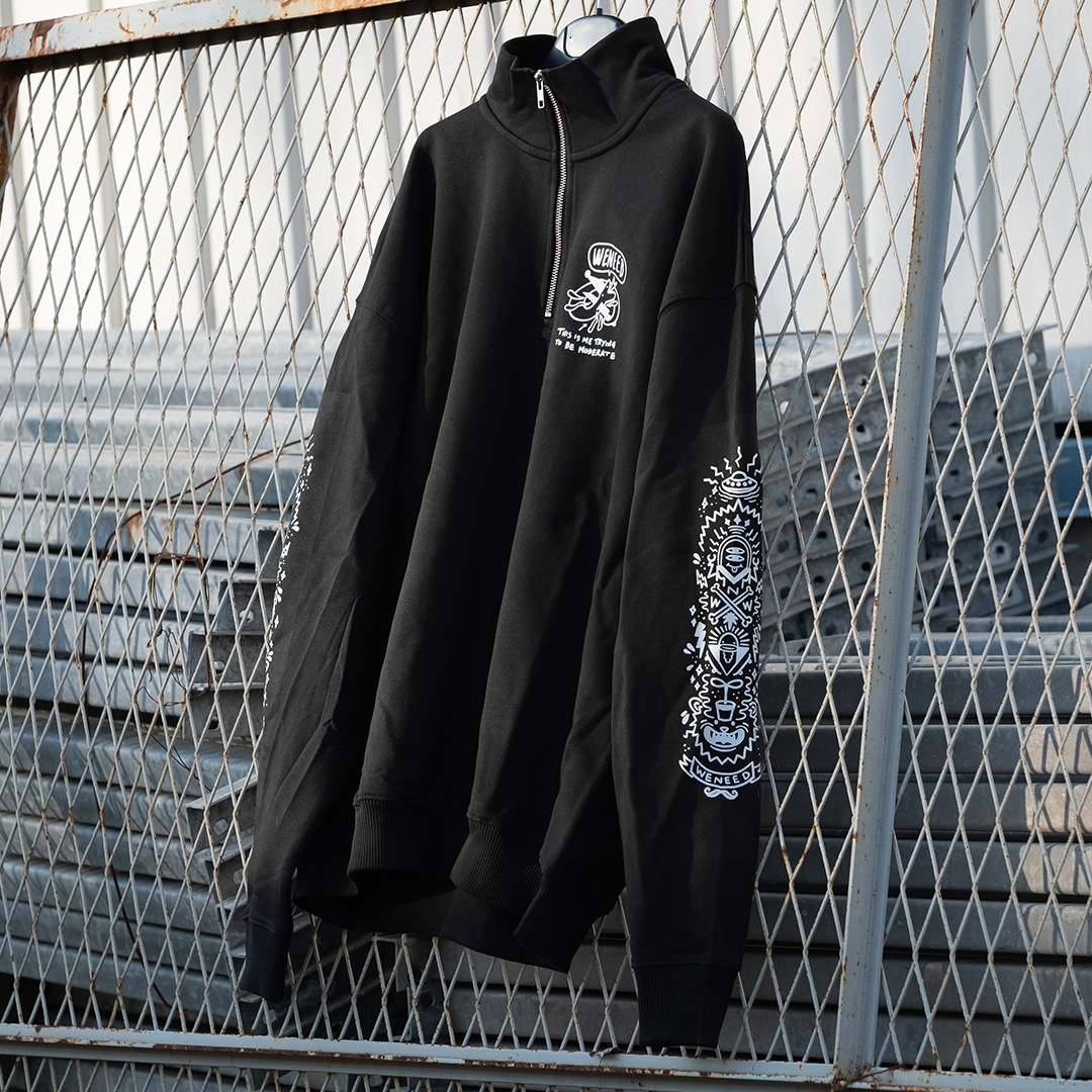 Try to Be Moderate High-Neck Sweatshirt