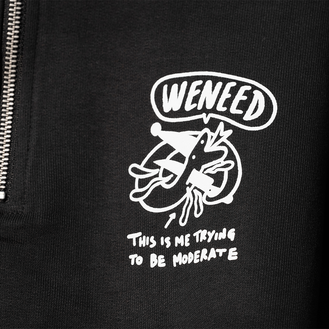 Try to Be Moderate High-Neck Sweatshirt