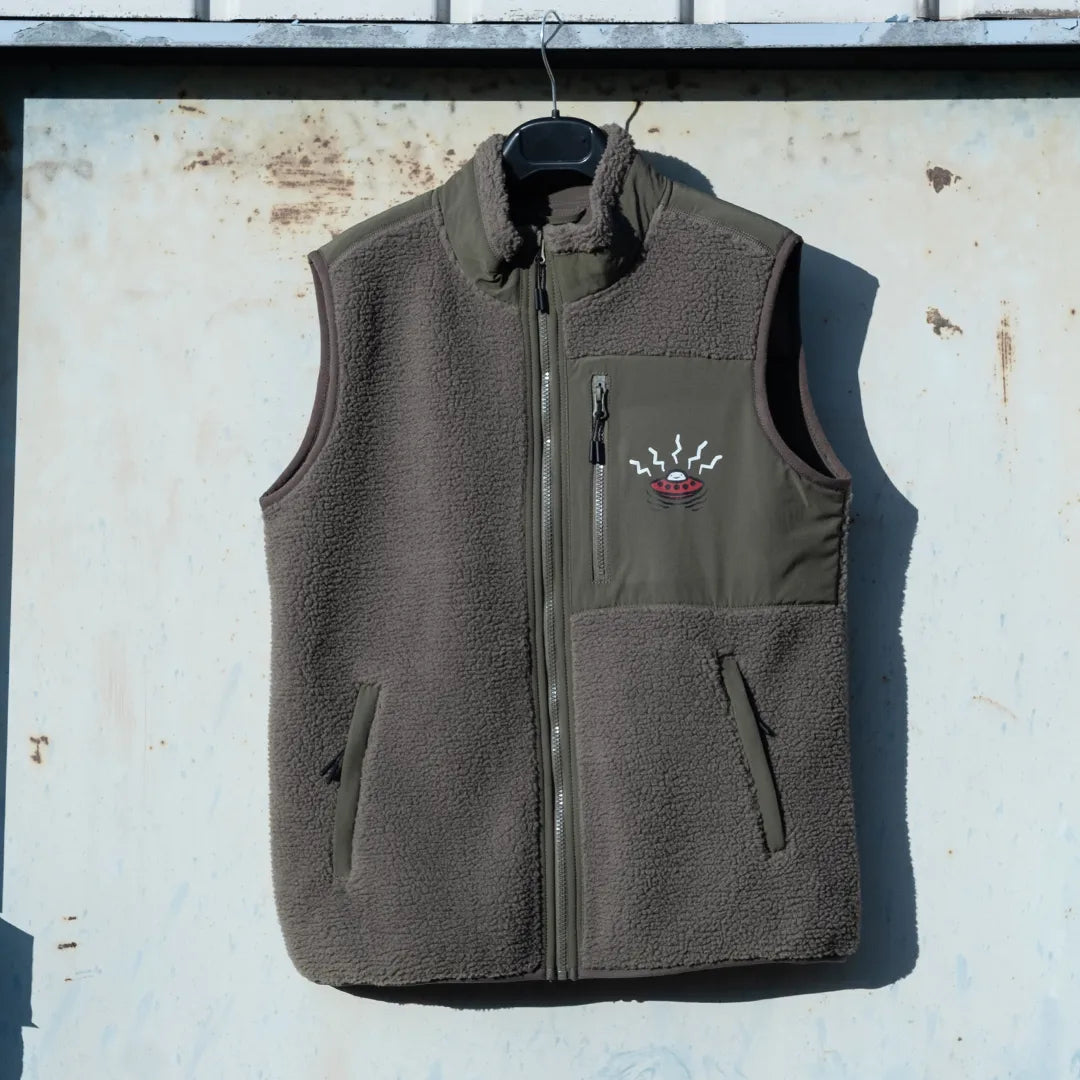 Ufo's Sleeveless Sherpa Jacket
